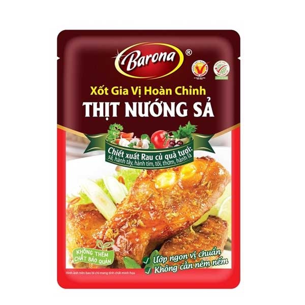 Xốt Gia Vị Hoàn Chỉnh Barona - Thịt Nướng Sả 80g