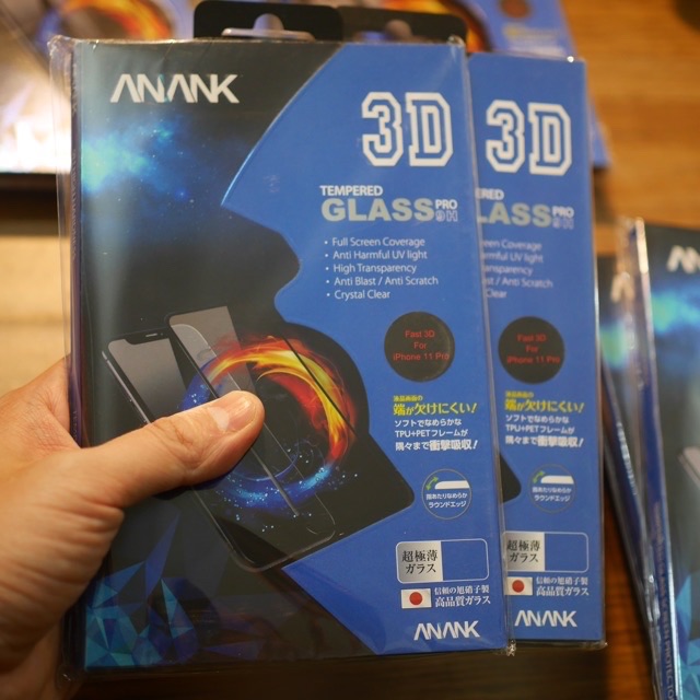 Kính cường lực Anank 3D cho iPhone 11 Pro Max/ 11/ 11 Pro/ XS Max/ XR/ XS/ 7 Plus/ 8 Plus Full màn hình chính hãng
