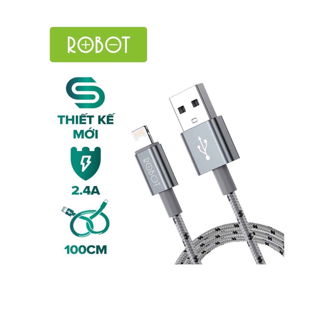 Cáp Sạc Nhanh ROBOT RCL100 - Dài 1m, Dây Dù