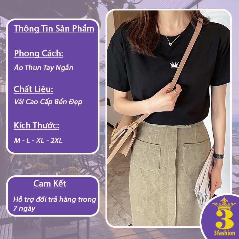 Áo Thun Nữ Tay Ngắn Cổ Tròn Vải Thun Mềm Mát Tôn Dáng Thiết Kế Trẻ Trung - MSP T04