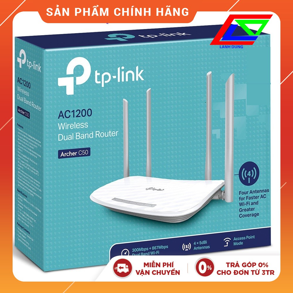 CHÍNH HÃNGBộ phát sóng TP-Link Archer C50 (chính hãng) | BigBuy360 - bigbuy360.vn