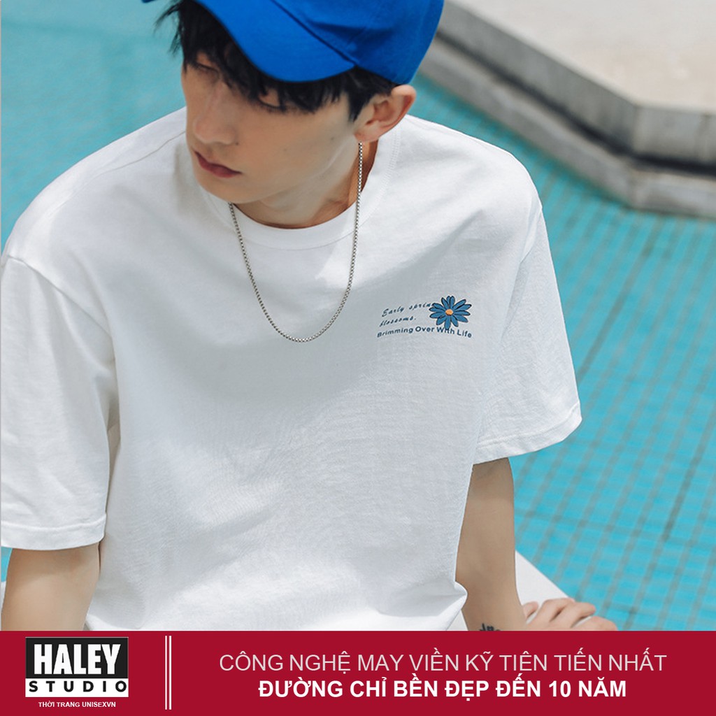 Áo thun Nam Nữ Unisex Form rộng tay lỡ HALEY street wear Basic cao cấp chất cotton 100% phông siêu mát TN348