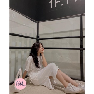 Váy xuông form rộng basic trơn 2 màu
