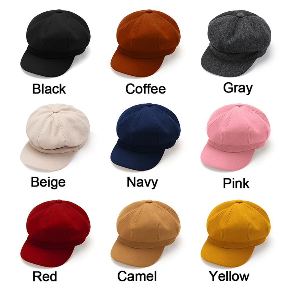 Mũ beret vải len màu sắc lựa chọn thời trang mùa đông cho nữ