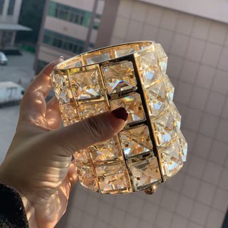 Lọ đựng cọ trang điểm pha lê sang trọng