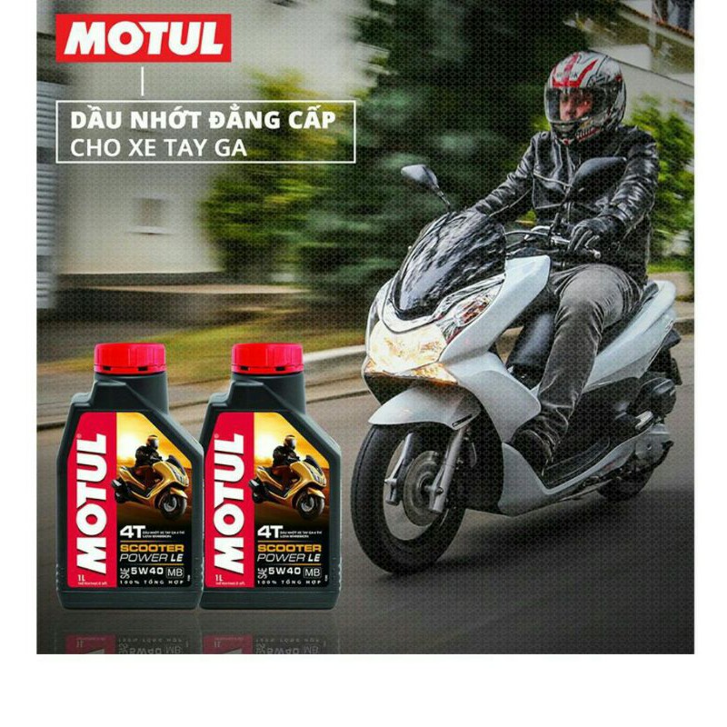 [Mã LIFEAU5SALE giảm 20k đơn 50k] Nhớt Motul Scooter power Le 5W40 800ml – 1L