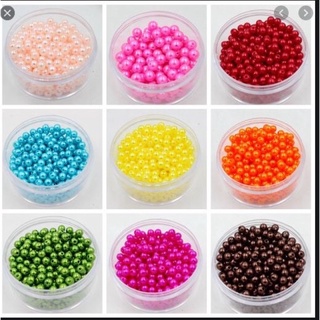 Hạt xâu vòng, hạt nhựa trang trí... đủ size4/6/8/10/12mm 100g