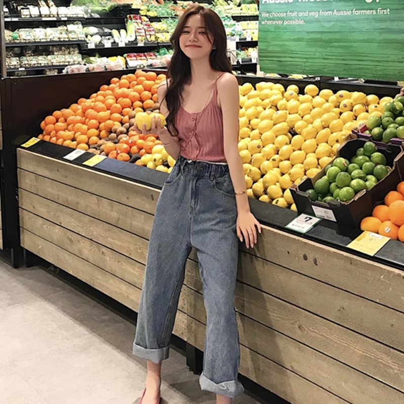 Áo kiểu hai dây dệt kim màu trơn phong cách Hàn Quốc thời trang cho nữ | BigBuy360 - bigbuy360.vn