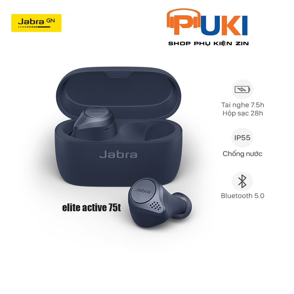 Tai Nghe Bluetooth Không Dây True Wireless Jabra Elite 75T Active- Chính Hãng