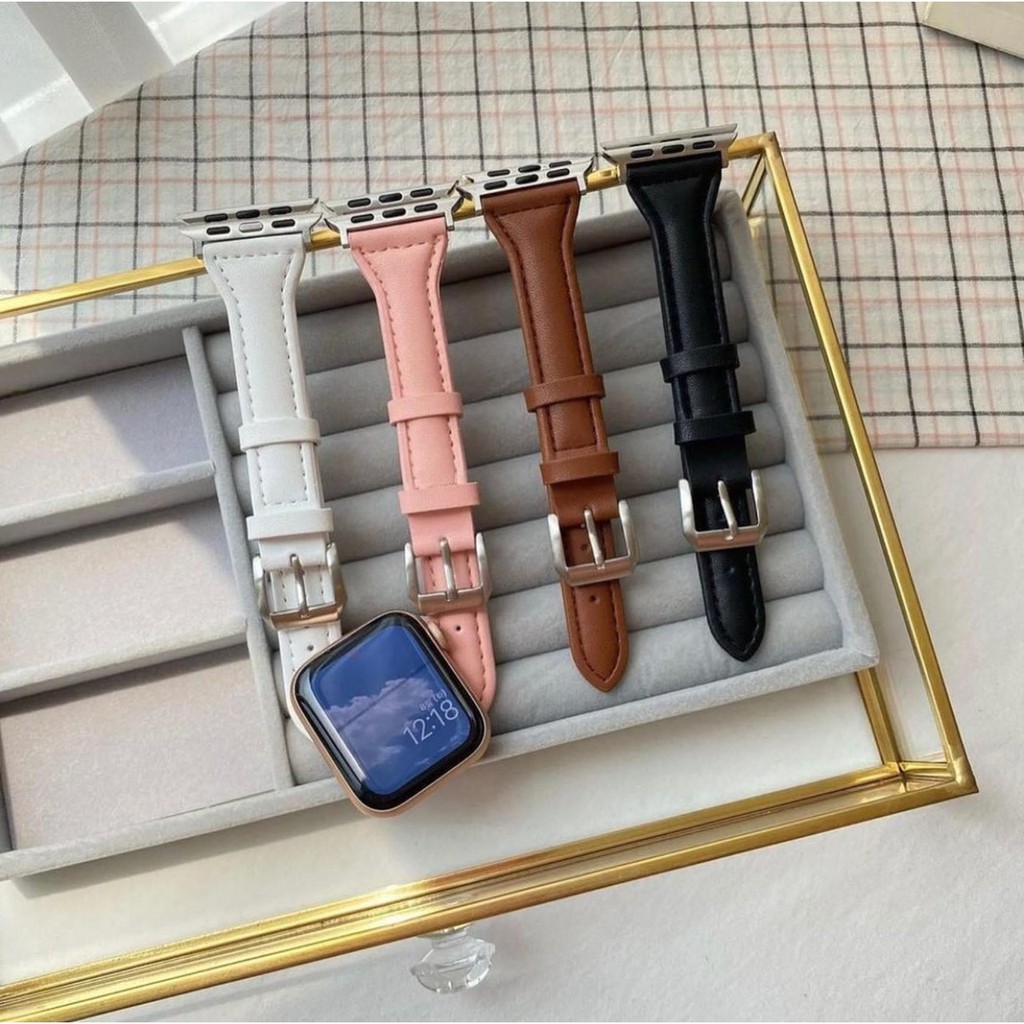 Dây da bản nhỏ dành cho đồng hồ thông minh series 1 2 3 4 5 6 7