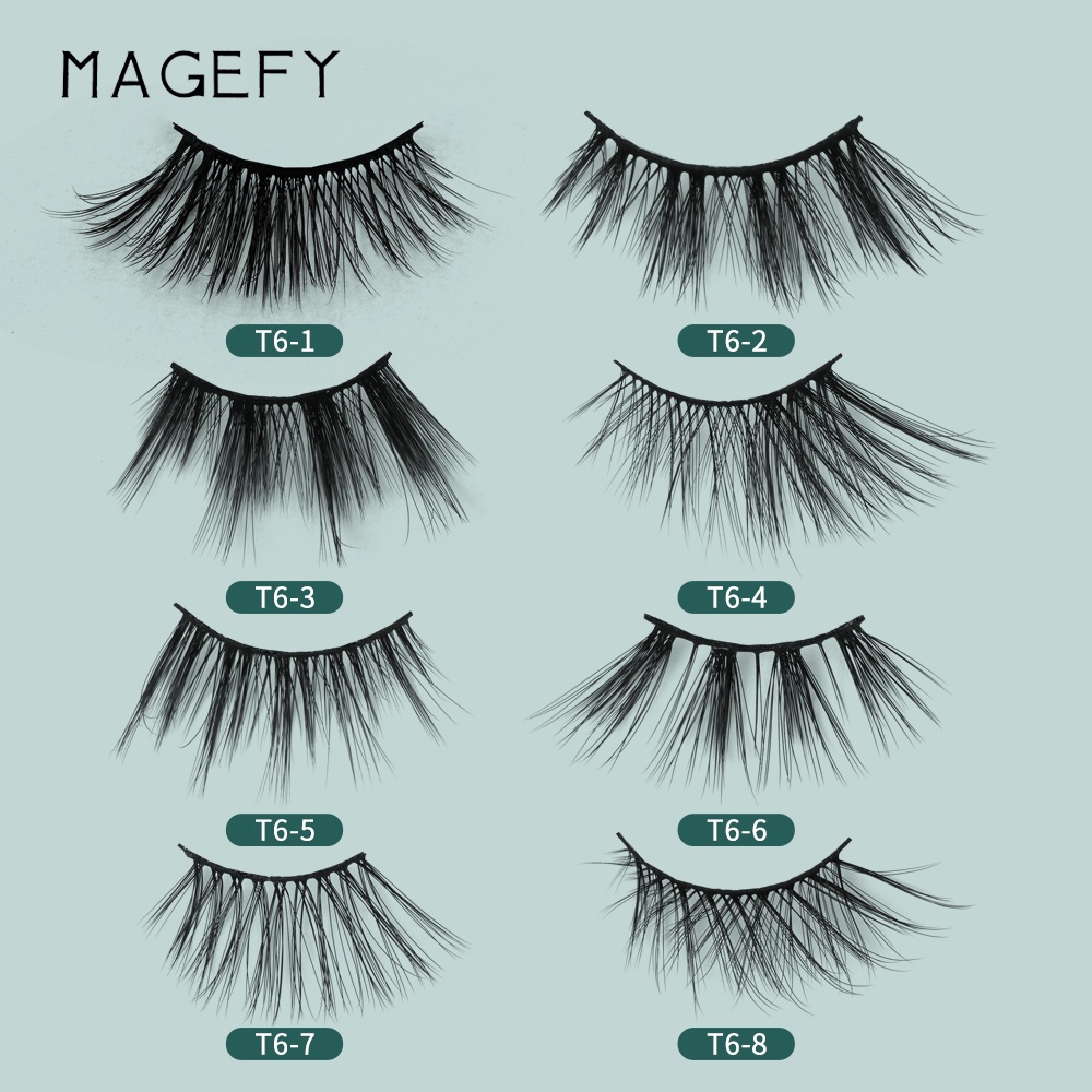 Set 6 cặp lông mi giả MAGEFY kiểu dáng tự nhiên