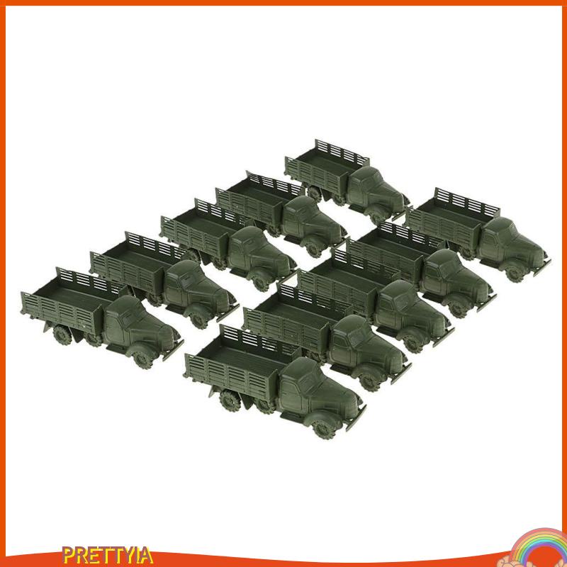 Set 10 Mô Hình Xe Tải Quân Đội Đồ Chơi Cho Bé