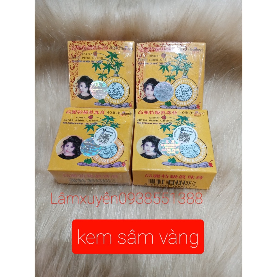 Hộp kem sâm ngọc trai vàng korean loại 1 ( kem bôi da)😍 FREESHIP 😍giúp làm trắng da, không trắng ảo , không bị bắt nắng.