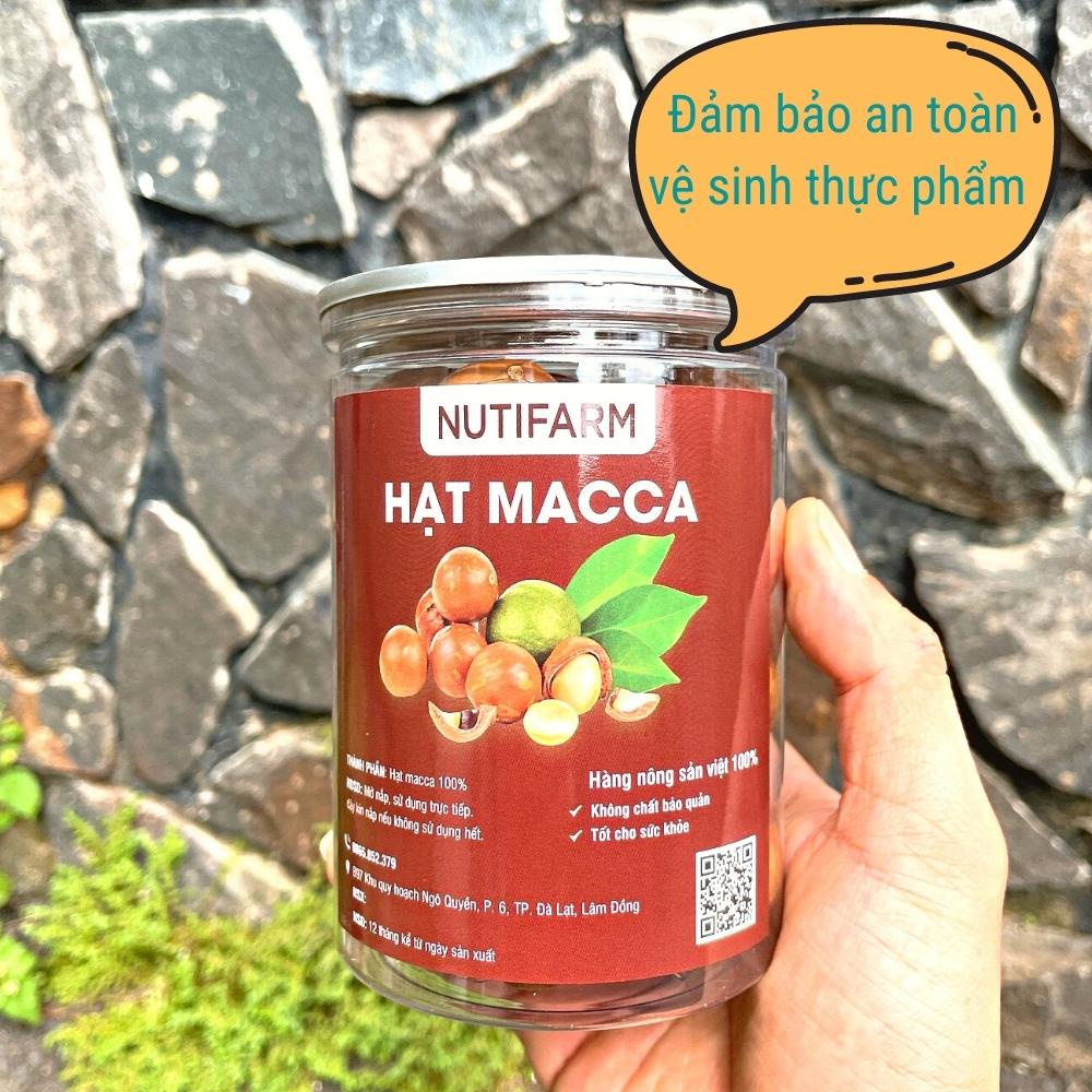 Hạt macca sấy nứt vỏ 300gr NutiFarm loại 1 tặng kèm dụng cụ tách vỏ, đặc sản đà lạt