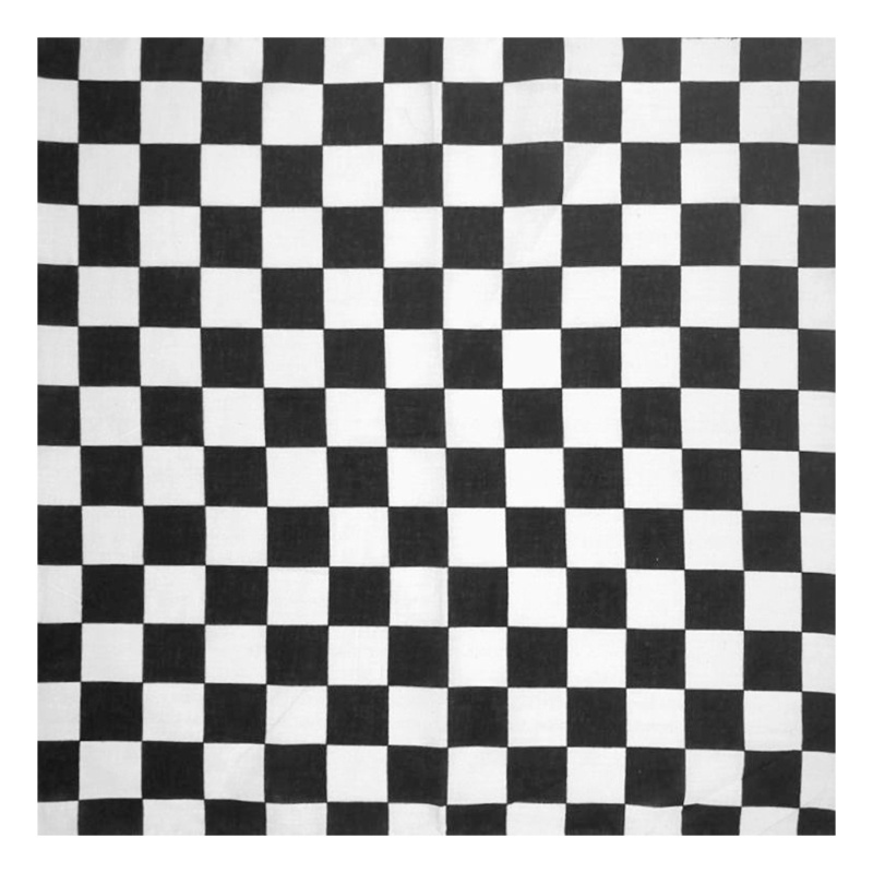 Khăn choàng cổ vuông in họa tiết caro bằng cotton đa năng kích thước 55x55cm cho nam và nữ