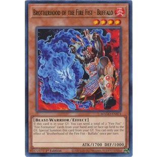 Thẻ bài Yugioh - TCG - Brotherhood of the Fire Fist - Buffalo / MAGO-EN071'