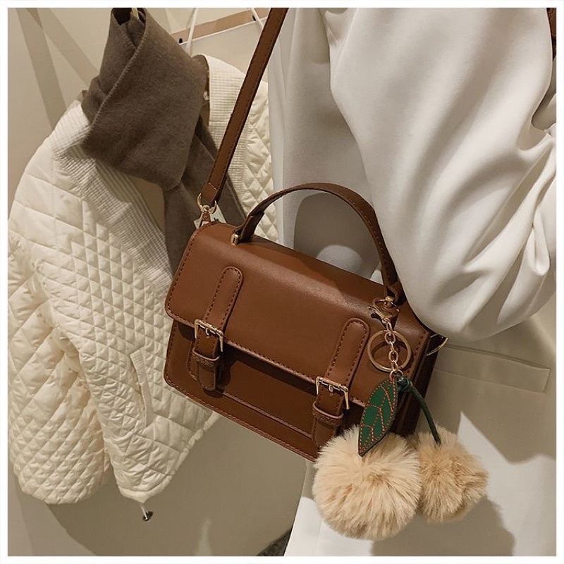 Túi đeo chéo nữ da pu xinh đẹp phong cách vintage cặp ulzzang balo ví mini giá rẻ cho học sinh đi học chơi