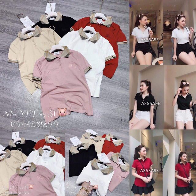 ÁO PHÔNG CỔ BẺ PHA KẺ - PHÔNG HÀNG ĐẸP