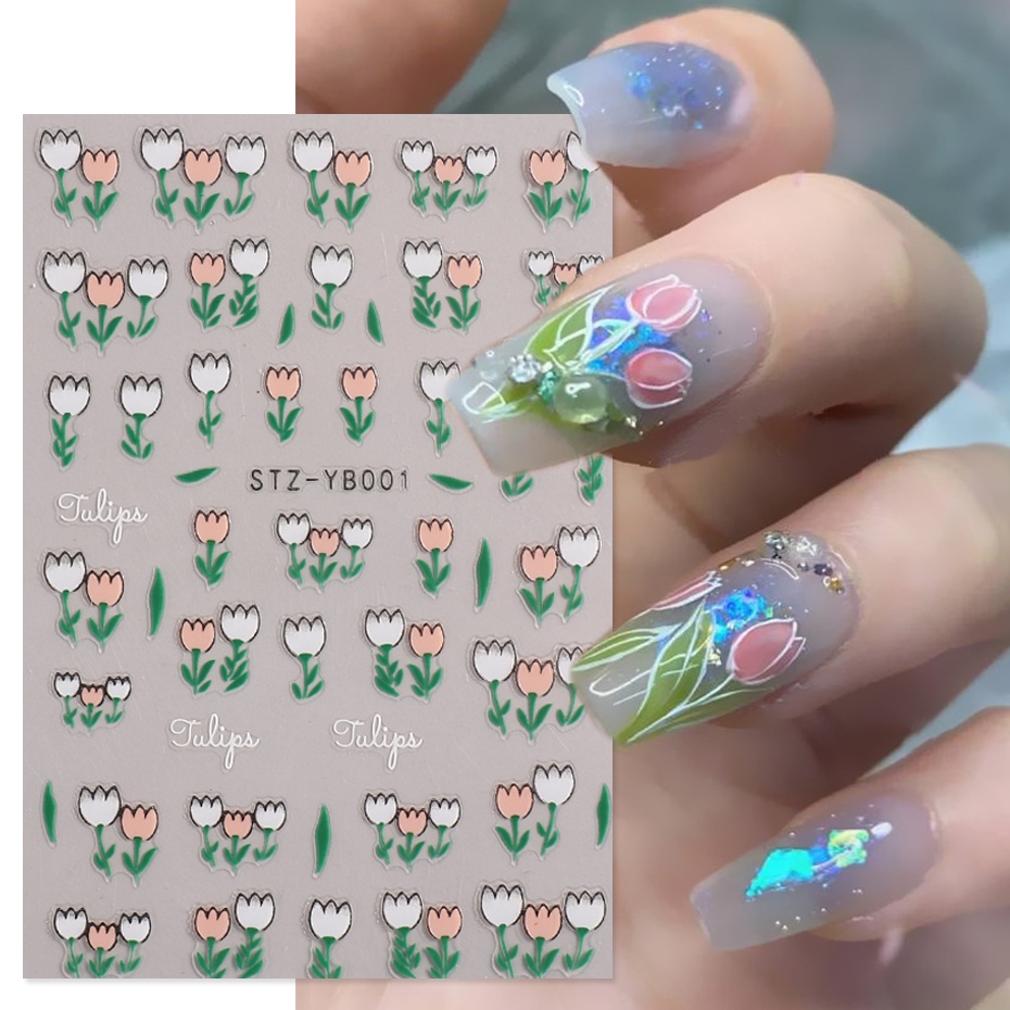Hình dán móng tay STZPRONAIL họa tiết 3D trang trí xinh xắn dễ thương
