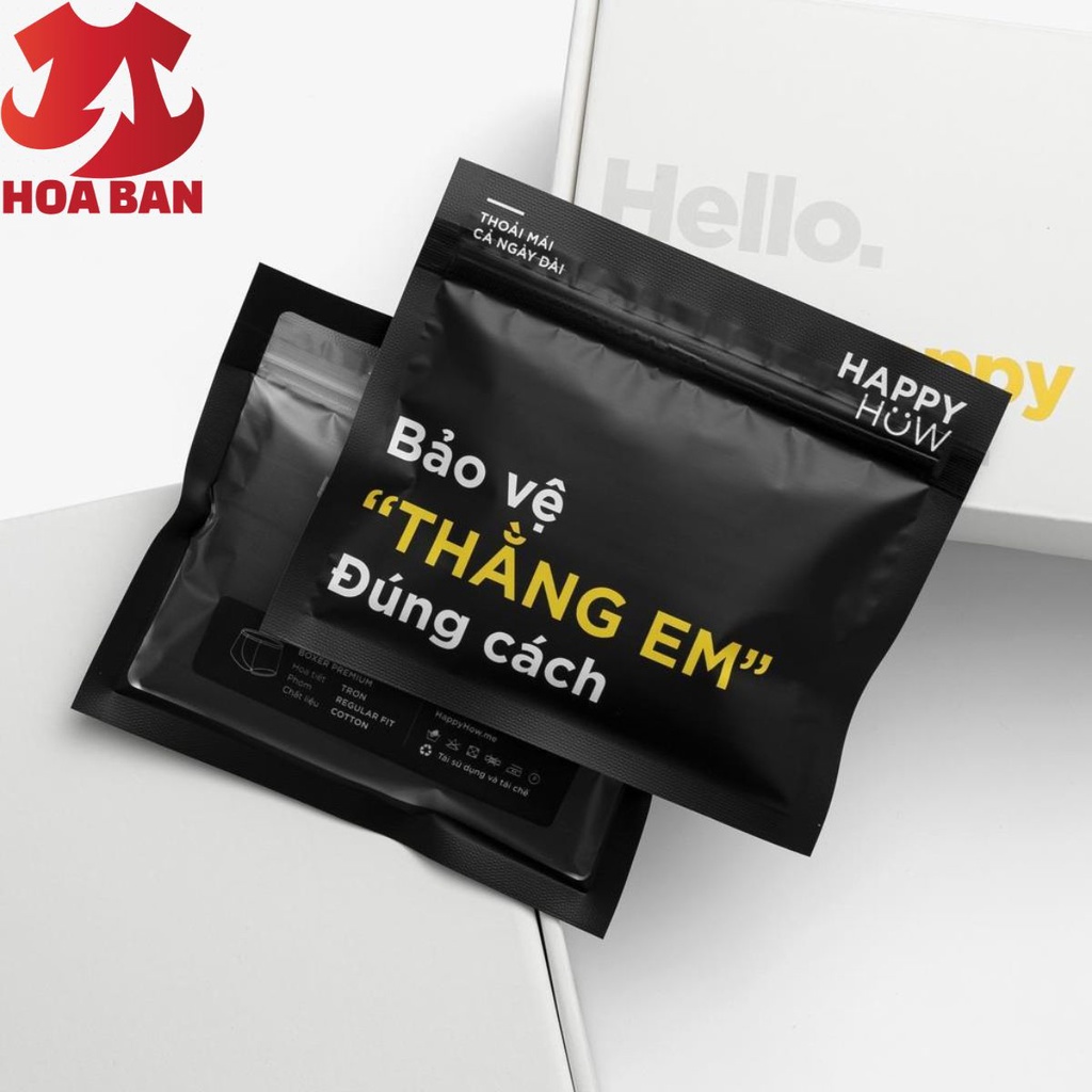 Quần lót nam boxer AMIDE cao cấp dệt sợi tự nhiên kháng khuẩn, khử mùi, thoáng khí - HAPPYHOW