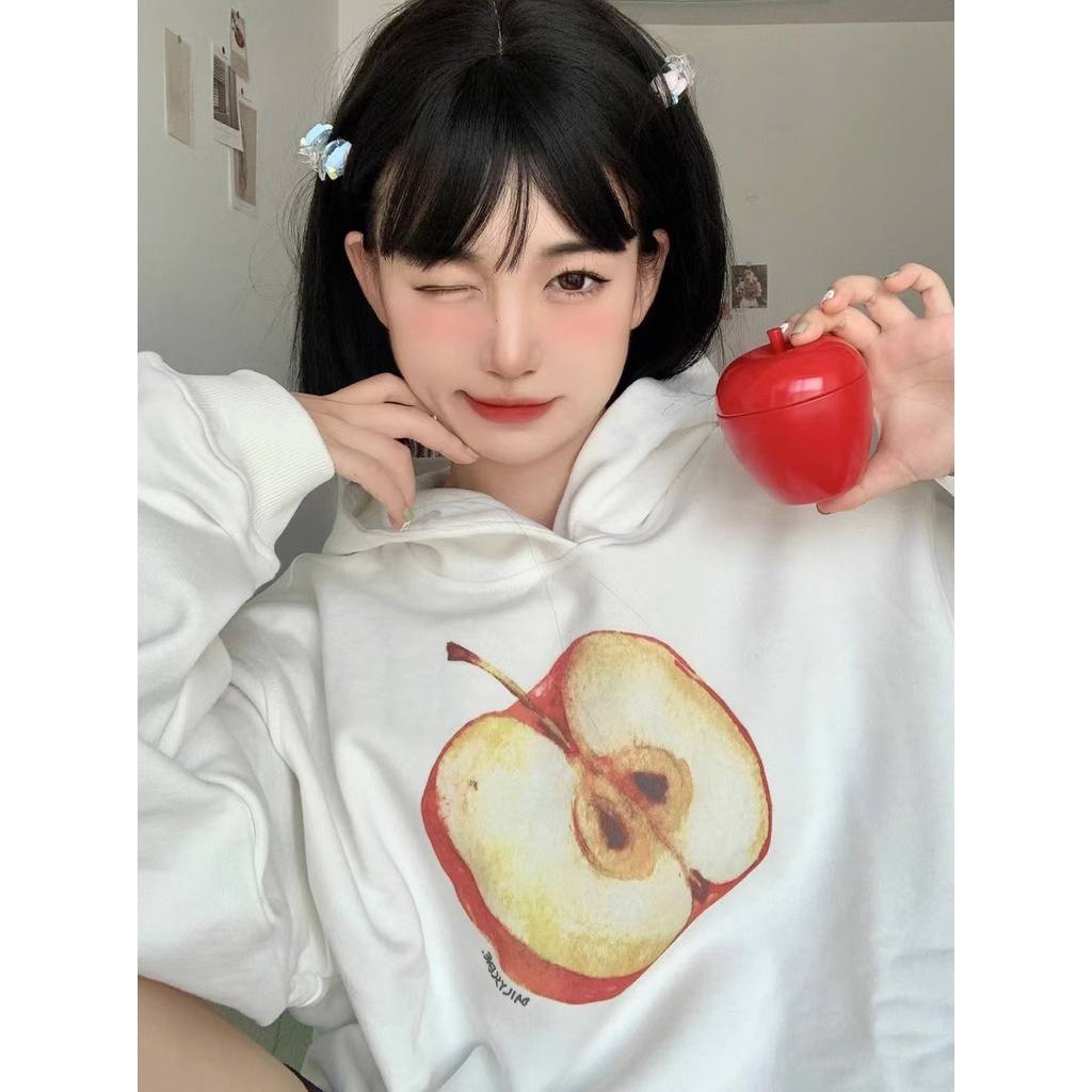 NRVP Áo Hoodie Tay Dài Oversize In Họa Tiết Phong Cách Hàn Quốc Kiểu Mới Cho Nam / Nữ