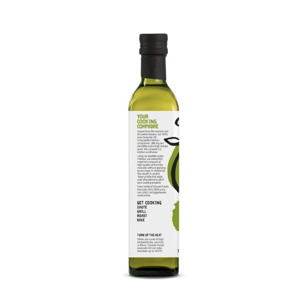 DẦU QUẢ BƠ NGUYÊN CHẤT Chosen Foods 100% Pure Avocado Oil, Expeller-pressed, Naturally Refined, Non-GMO