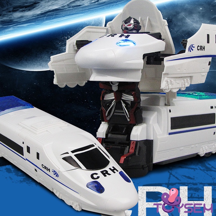 Đồ chơi tàu ngầm biến hình robot siêu nhân có đèn và nhạc cho trẻ em từ 3 tuổi - Quà tặng sinh nhật cho bé