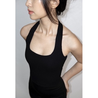 Áo croptop cổ yếm hở lưng chất thun borip cao cấp