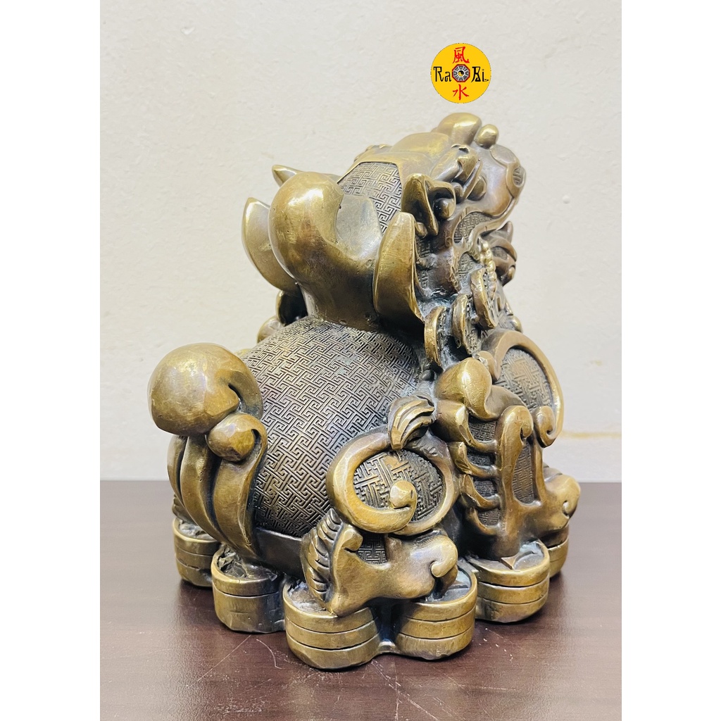 Tỳ Hưu ngồi Vàng 14cm - Tượng Đồng Phong Thủy