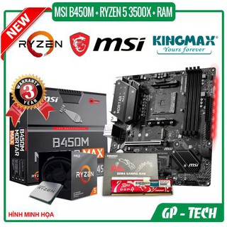 MSI B450M MOTAR MAX + Ryzen 5 3500X + 8GB/3000 KINGMAX ZEUS