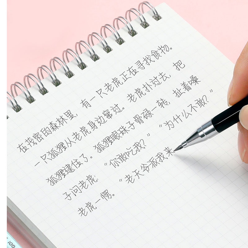 Bộ Bút Chì Cơ Học 2.0mm 2B Màu Đen Dùng Cho Vẽ Thủ Công