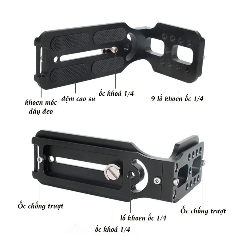 Đế giá đỡ tháo lắp nhanh chữ L cho máy ảnh canon, fuji, nikon v.v...phù hợp với gimbal Ronin S / SC DJI