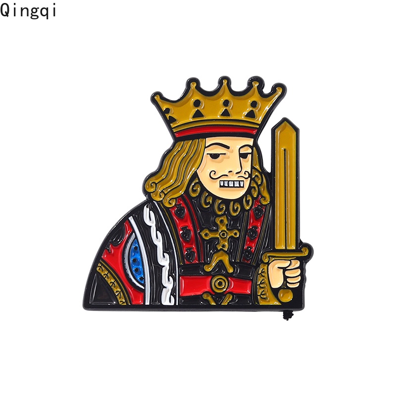 Trâm cài áo Miss Zoe tráng men hình King Queen Jack vui nhộn