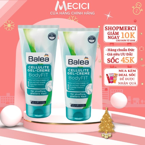 Kem tan mỡ bụng, đùi Balea Cellulite Bodyfit an toàn hàng Đức 200ml, Shop Mecici