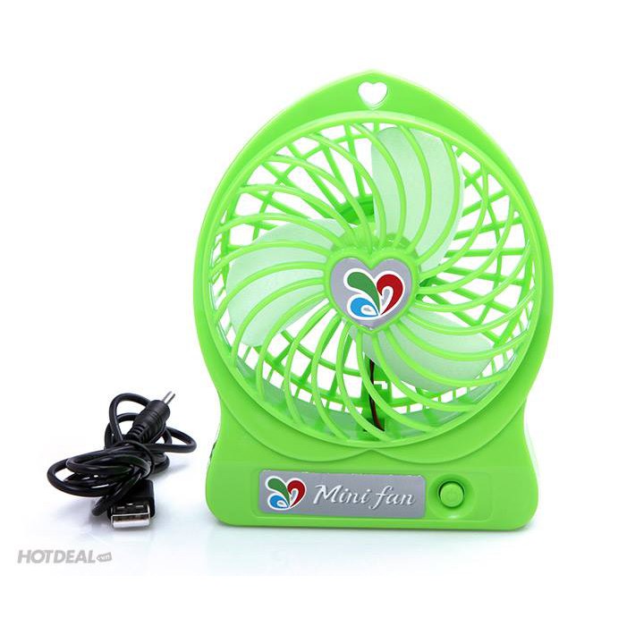 Quạt tích điện USB mini Fan - 3 tốc độ