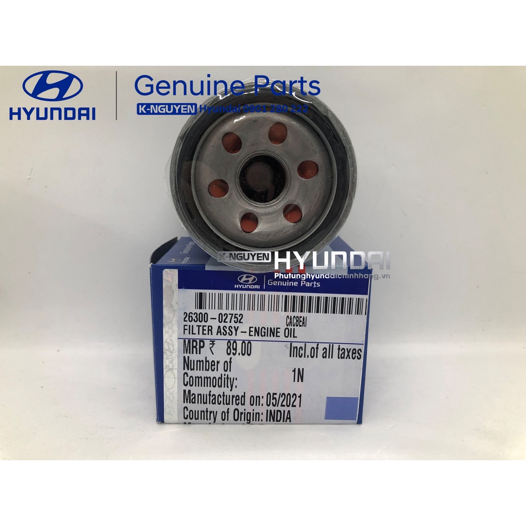 Lọc nhớt, lọc dầu động cơ Hyundai i10 Grand, Kia Morning | Mã: 2630002752