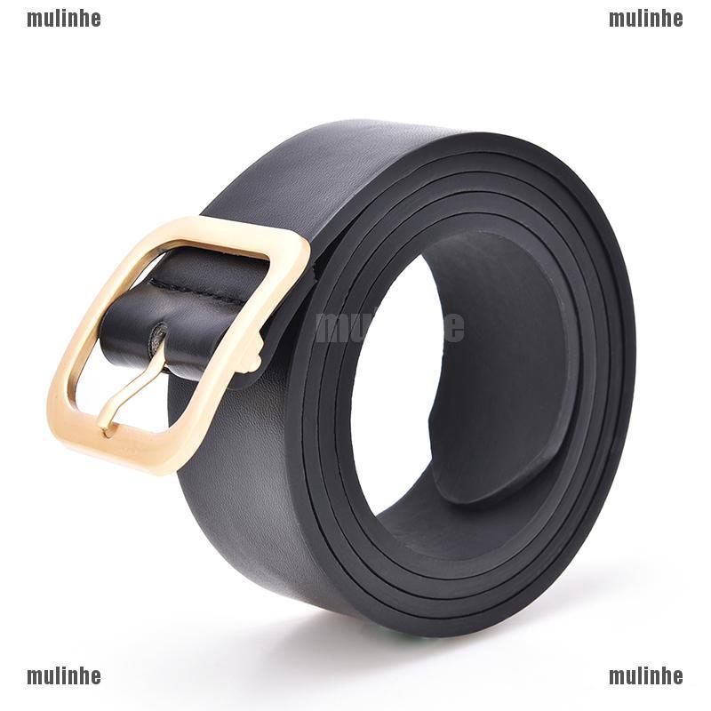 Mul❤Thắt Lưng Da Khóa Vuông Kim Loại Thời Trang Cho Nữ