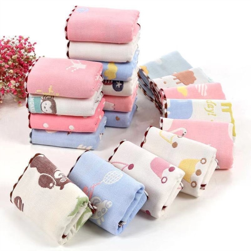 Khăn Mặt Cho Bé Cotton Lee Lee 6 Lớp Khăn Lau Mặt Trẻ Em BÔNG BI KIDS STORE