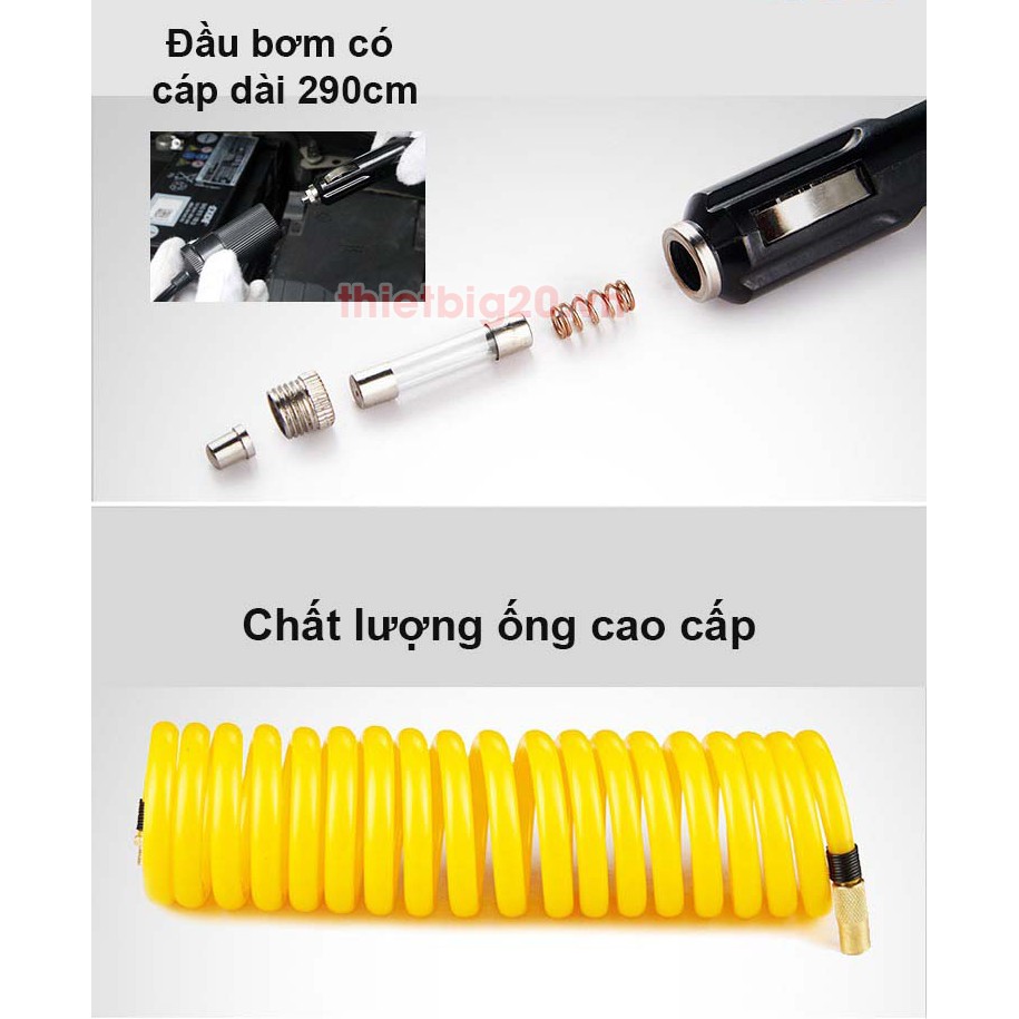 MÁY BƠM LỐP 2 XI LANH TỐC ĐỘ CAO, CÓ ĐÈN PIN, ĐỒNG HỒ CƠ GXE12-1