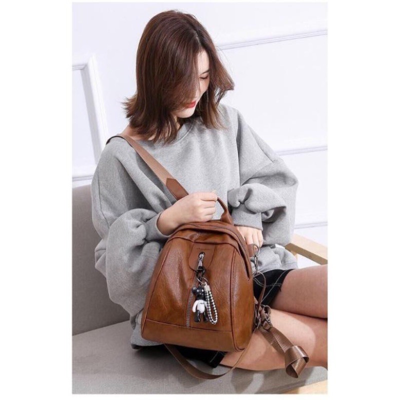Balo nữ 👜 Free Ship 👜 Ba lô Du Lịch To Nhiều Ngăn Đi Chơi Đi Học Đều Được