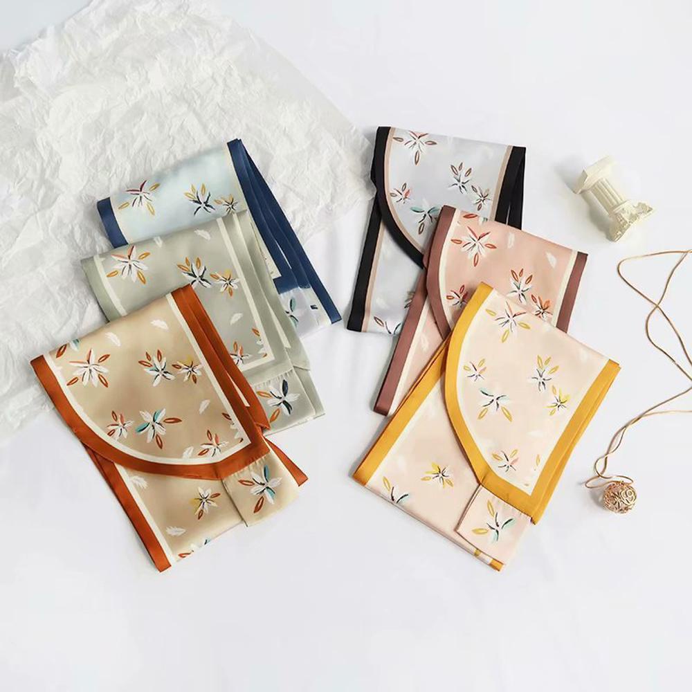 Khăn Trùm Đầu Bằng Lụa Satin In Họa Tiết Hoa Mới Cho Nữ