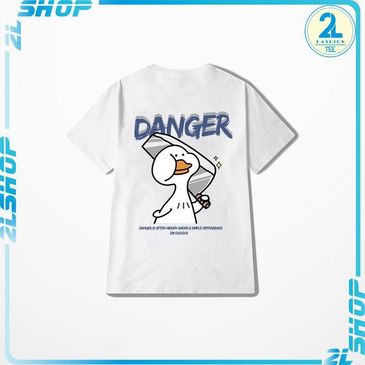 Áo thun nữ tay  lỡ hình vịt cầm dao cute , áo phông form rộng unisex phong cách ulzzang hàn quốc