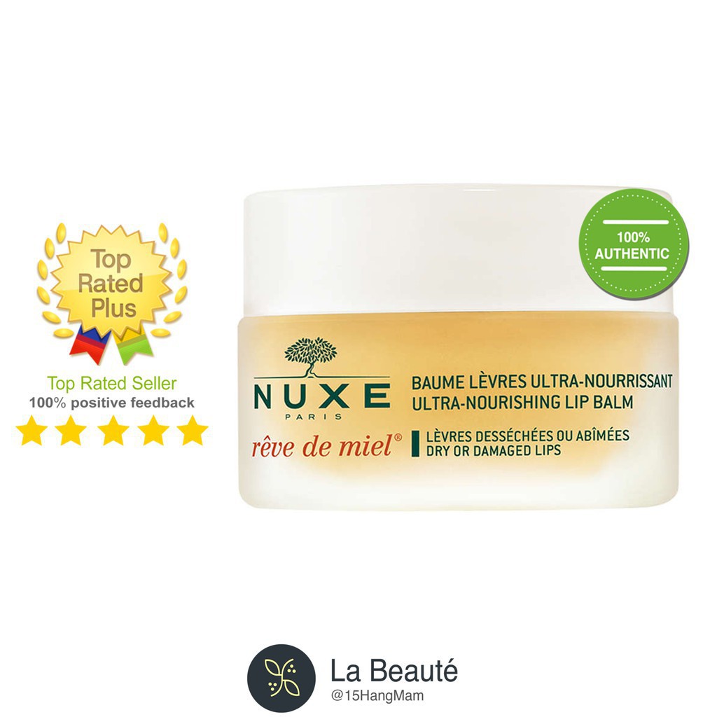 Nuxe Rêve De Miel Lip Balm - Son Dưỡng Môi Dạng Hũ 15gr