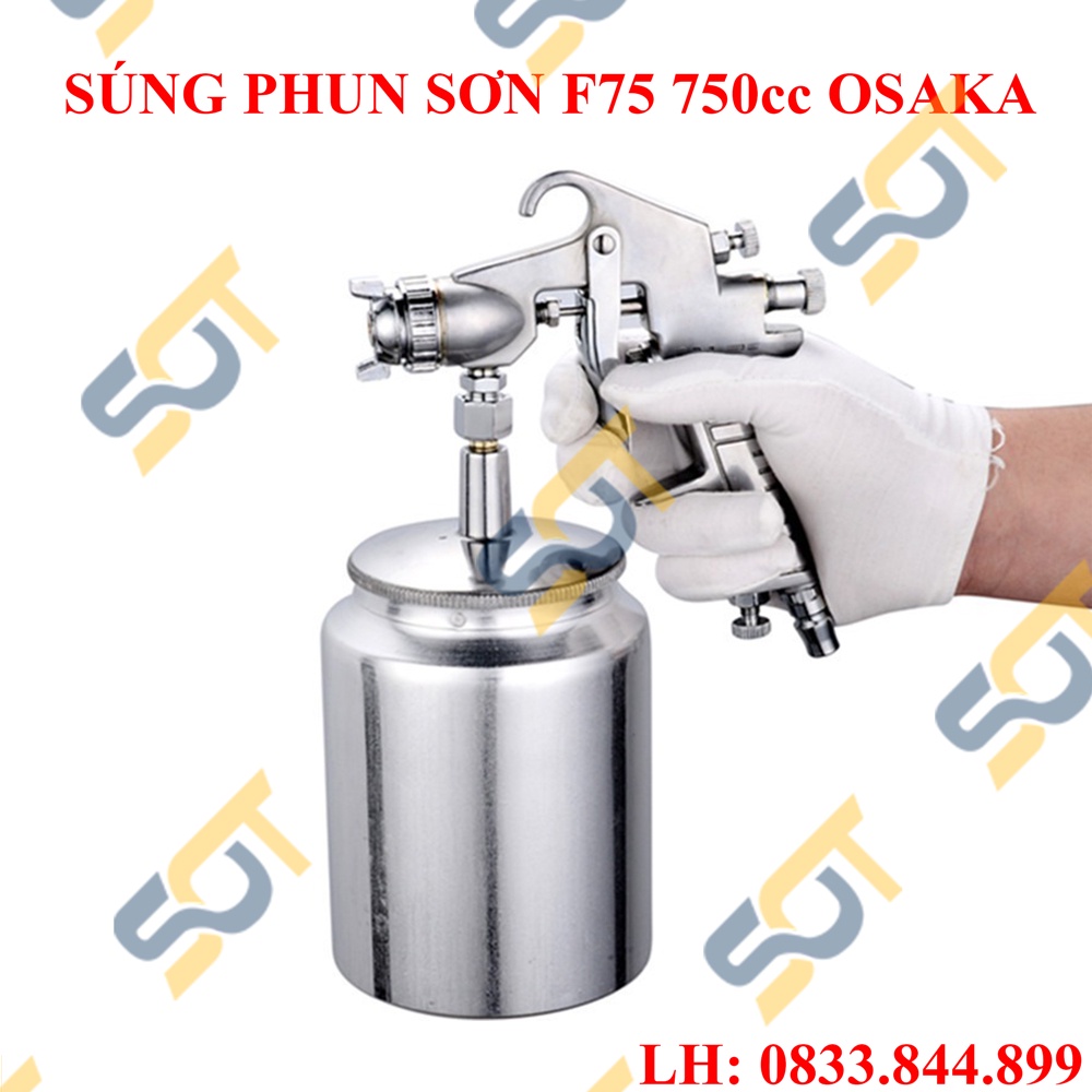 Súng phun sơn F75 750CC OSAKA cầm tay - Chính hãng