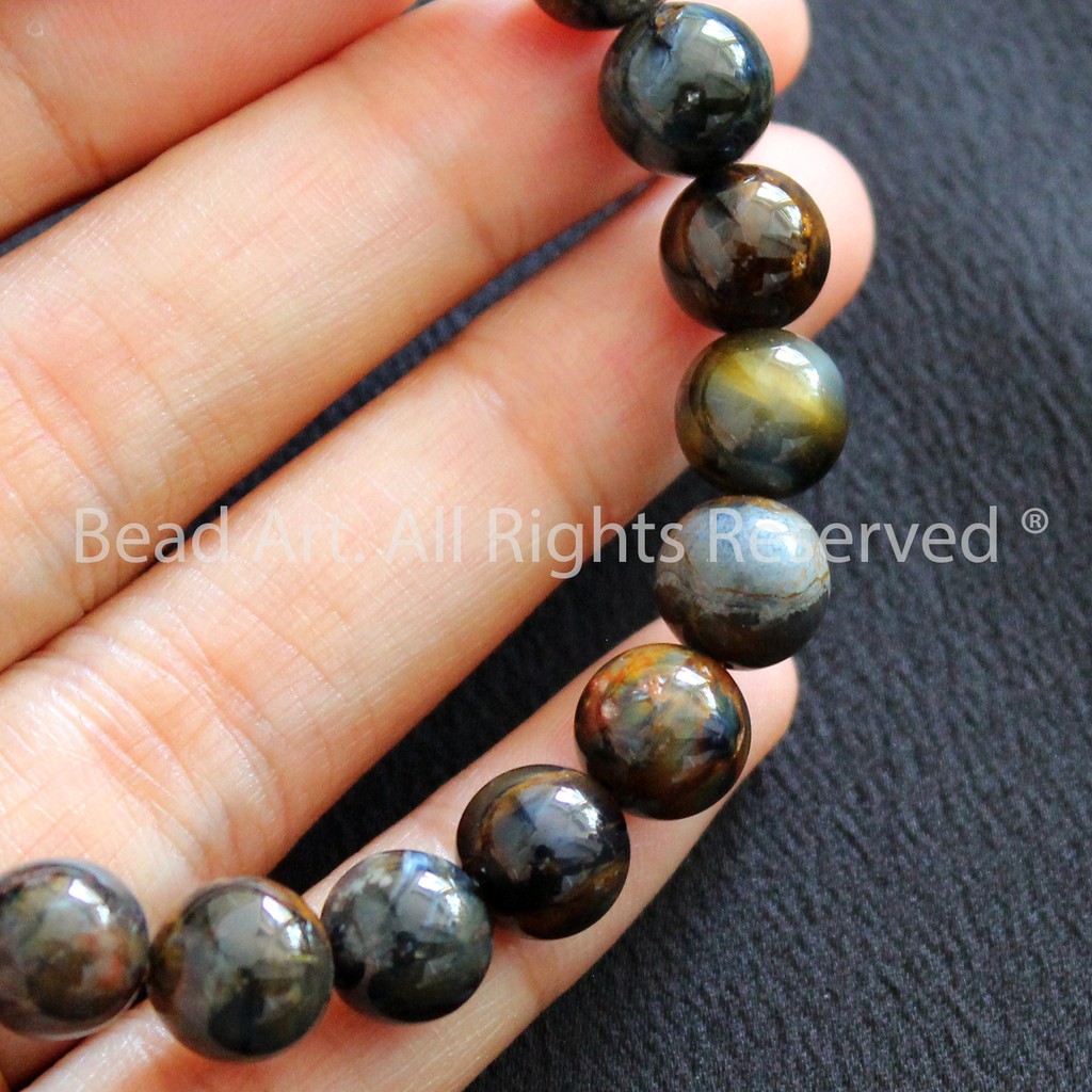 [1 Hạt] 8MM Đá Giông Bão (Pietersite) A, Đá Phối Vòng Tay Phong Thuỷ, Làm Trang Sức, Chuỗi Hạt S46 - Bead Art
