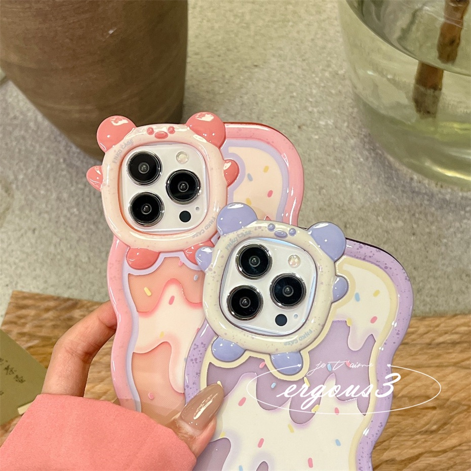 Ốp Điện Thoại Họa Tiết Cây Kem / Quái Vật Nhỏ Dễ Thương Cho iPhone 14 13 12 11 Pro Max 8 7 Plus X Xs SE2020 Xr Xs Max 6 6s Plus