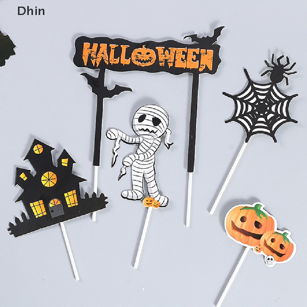 1 set Phụ Kiện Trang Trí Bánh Kem Phong Cách Halloween