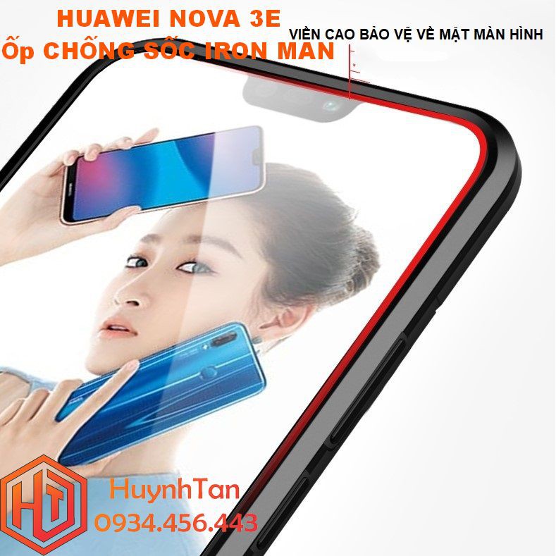 Ốp lưng Huawei Nova 3E cao su chống sốc Iron man