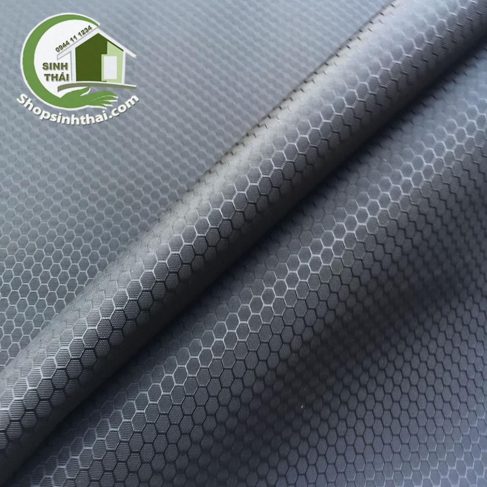 Vải bố PVC tổ ong màu đen - vải may balo túi xách