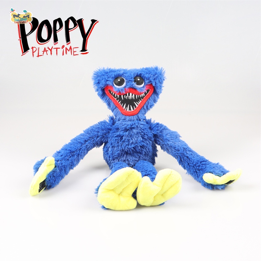 Gấu bông lông nhung hình nhân vật Huggy Wuggy trong game Poppy Playtime